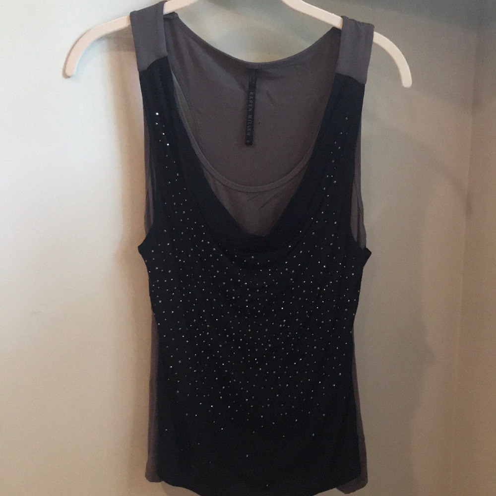 Karen millen sparkly tank size 8